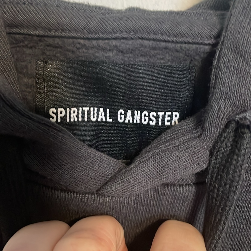 Spiritual Gangster SG Monogram Classic Black Hoodie NEW - Picture 7 of 8